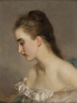 Portrait De Jeune Femme De Profil  - Gustave Jean Jacquet