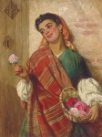 The Rose Seller - Edward Charles Barnes