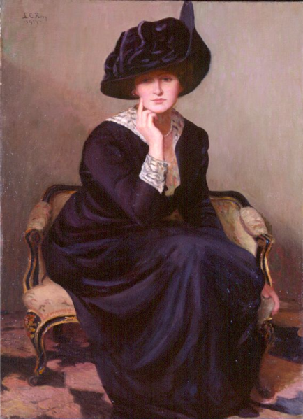 Lilla Cabot Perry (1848-1933)  Title	 The Black Hat  Date	 1914