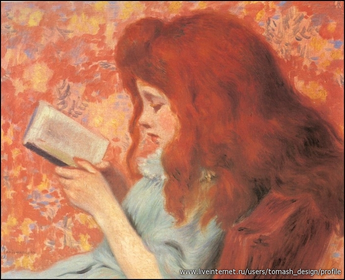 Zandomeneghi  Federigo  Young   Girl  Reading.
