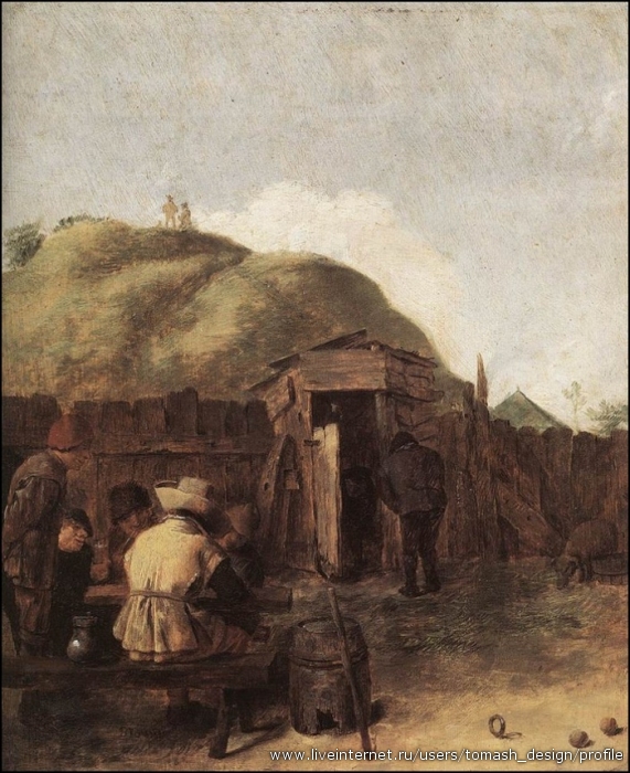 BROUWER  Adriaen  Seated  Drinkers
