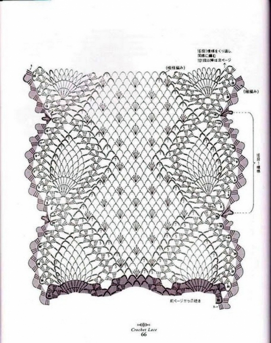 976 Beautiful Bird Flowers Filet Crochet Doily Tablecloth Pattern